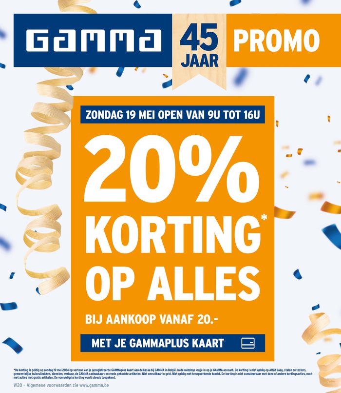 Catalogue GAMMA à Louvain | Gamma 45 Jaar Promo | 15/5/2024 - 21/5/2024