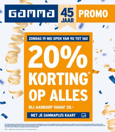 Catalogue GAMMA à Langemark-Poelkapelle | Gamma 45 Jaar Promo | 15/5/2024 - 21/5/2024