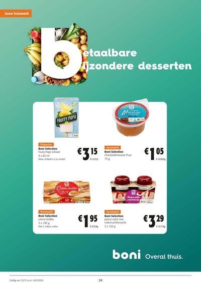 Catalogue Colruyt à Crainhem | Betaalbare Bijzondere Desserten | 22/5/2024 - 4/6/2024