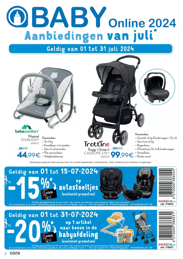 Catalogue Cora à Mons | Baby Online | 2/7/2024 - 31/12/2024