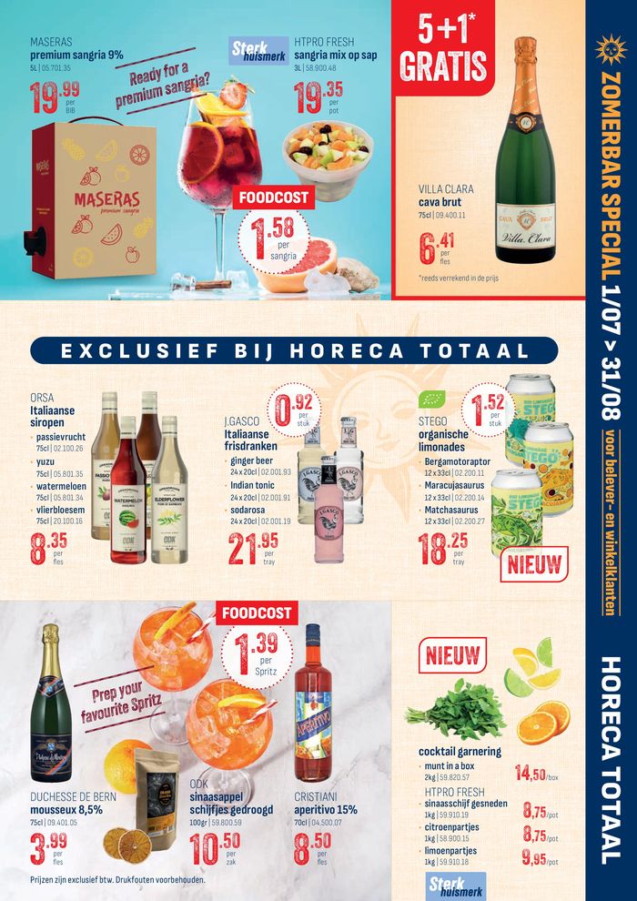 Catalogue Horeca totaal | Summer Bar Special | 3/7/2024 - 31/8/2024