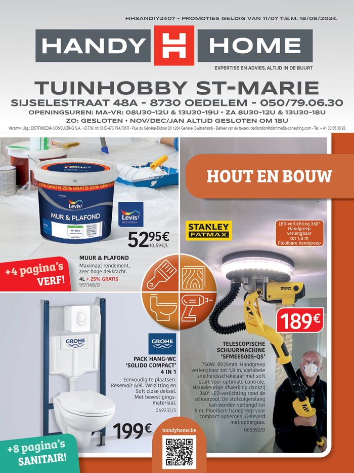 Catalogue HandyHome | Tuinhobby St-Marie Hout En Bouw | 11/7/2024 - 18/8/2024