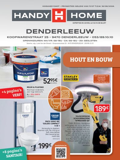 Catalogue HandyHome | Denderleeuw Hout En Bouw | 11/7/2024 - 18/8/2024
