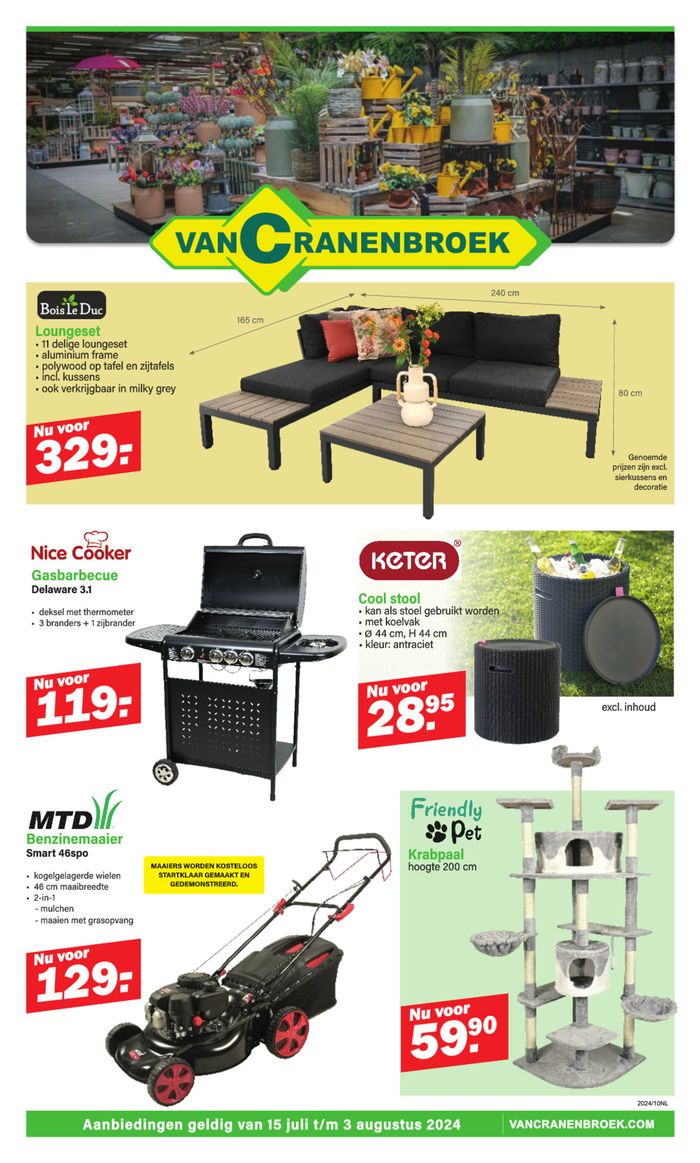 Catalogue Van Cranenbroek | Folder Van Cranenbroek NL | 15/7/2024 - 3/8/2024