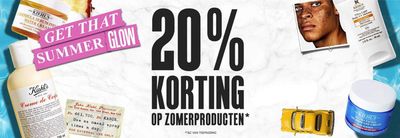 Promos de Parfumeries et Beauté à Anvers | 20% Korting sur Kiehl's | 17/7/2024 - 31/7/2024