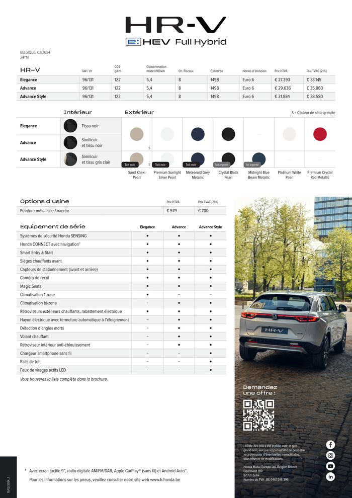 Catalogue Honda | Honda HR-V e:HEV Full Hybrid | 23/7/2024 - 23/7/2025