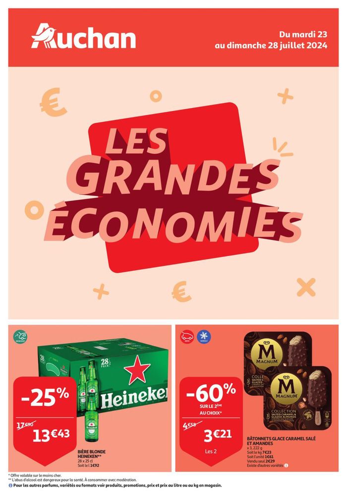 Catalogue Auchan à Mons | Les Grandes Economies | 25/7/2024 - 28/7/2024