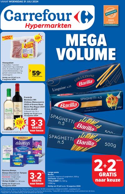Catalogue Carrefour à Mons | Mega Volume | 31/7/2024 - 15/8/2024
