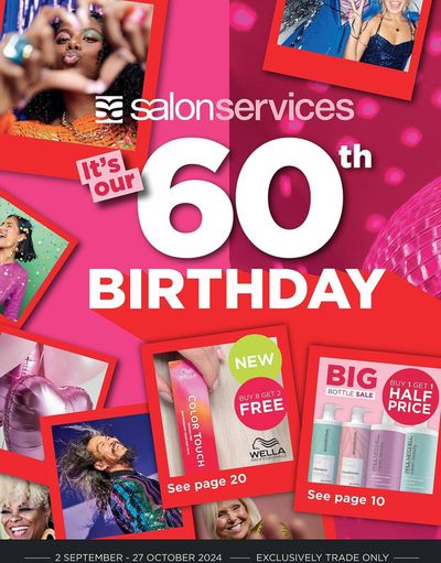 Promos de Parfumeries et Beauté à Zonhoven | Salonservices 60th Birthday sur Pro-Duo | 3/9/2024 - 27/9/2024