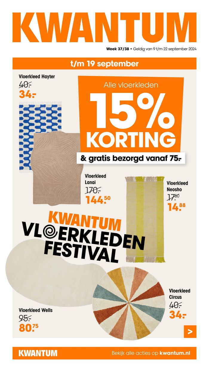 Catalogue Kwantum à Hasselt | Vloerkleden Festival | 9/9/2024 - 22/9/2024