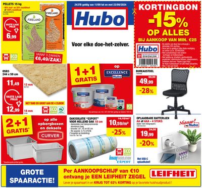 Catalogue Hubo à Neerpelt | Voor Elke Doe-het-zelver. | 11/9/2024 - 22/9/2024