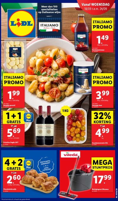 Promos de Supermarchés à Chimay | Italiamo Promo sur Lidl | 18/9/2024 - 24/9/2024