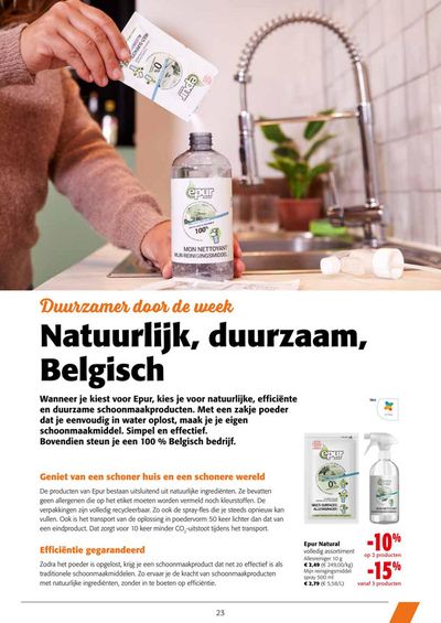 Promos de Supermarchés à Wommelgem | Natuurlijk, Duurzaam, Belgisch sur Colruyt | 11/9/2024 - 24/9/2024