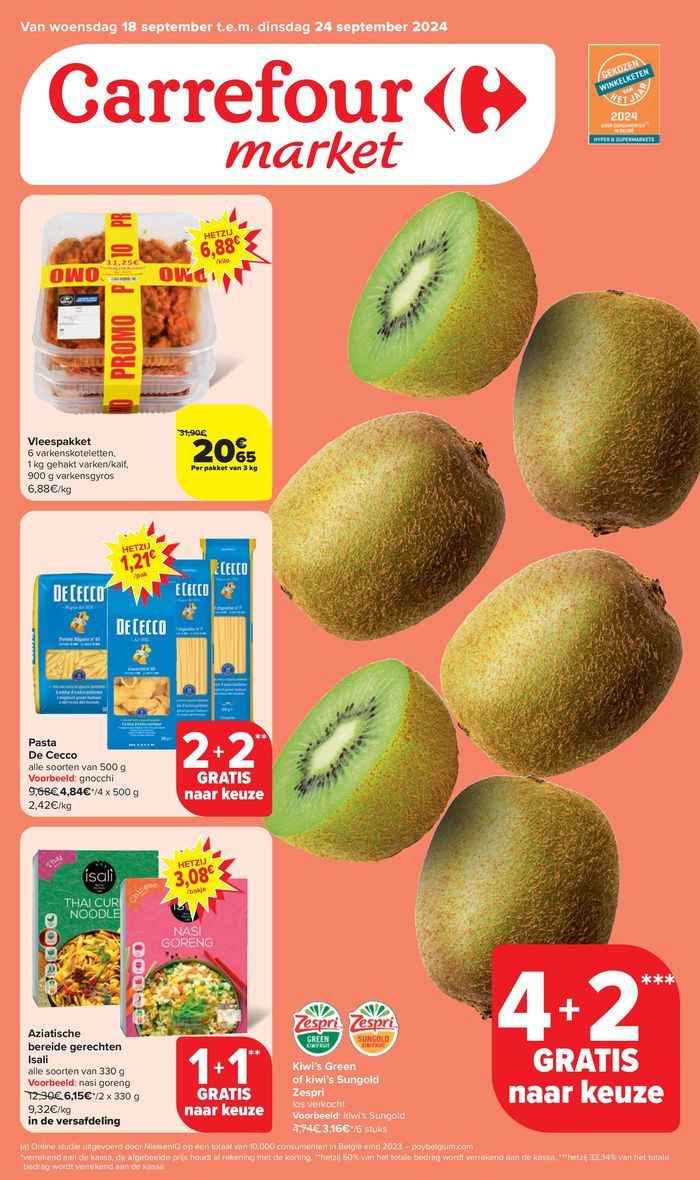 Catalogue Carrefour Market à Saint-Gilles-Waes | Promoties Van De Week | 18/9/2024 - 24/9/2024