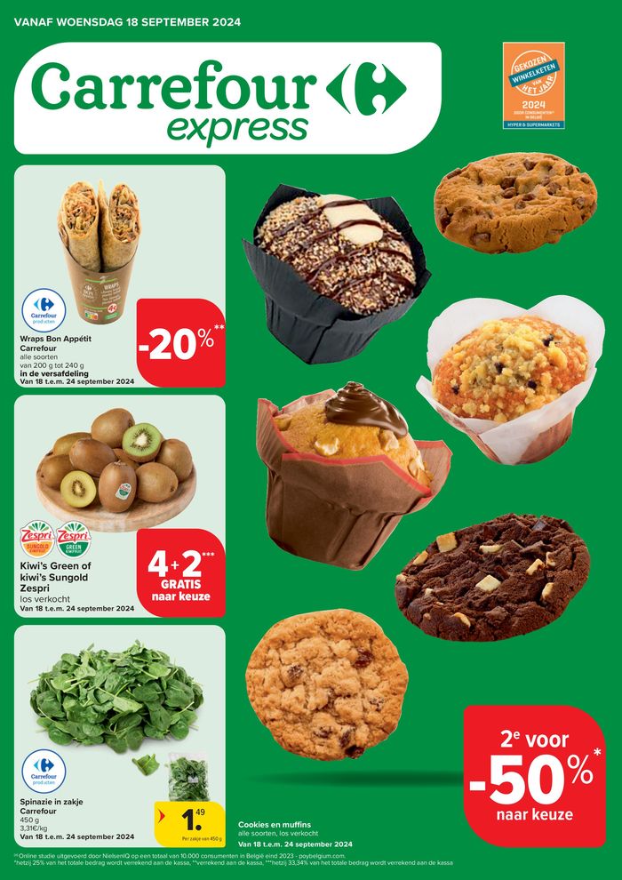 Catalogue Carrefour Express à Bruxelles | Promoties Van De Week | 18/9/2024 - 24/9/2024