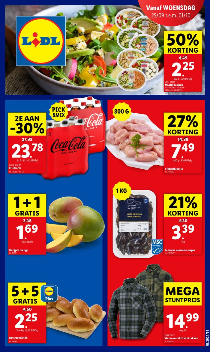 Catalogue Lidl à Stabroek | Folder Food | 25/9/2024 - 1/10/2024