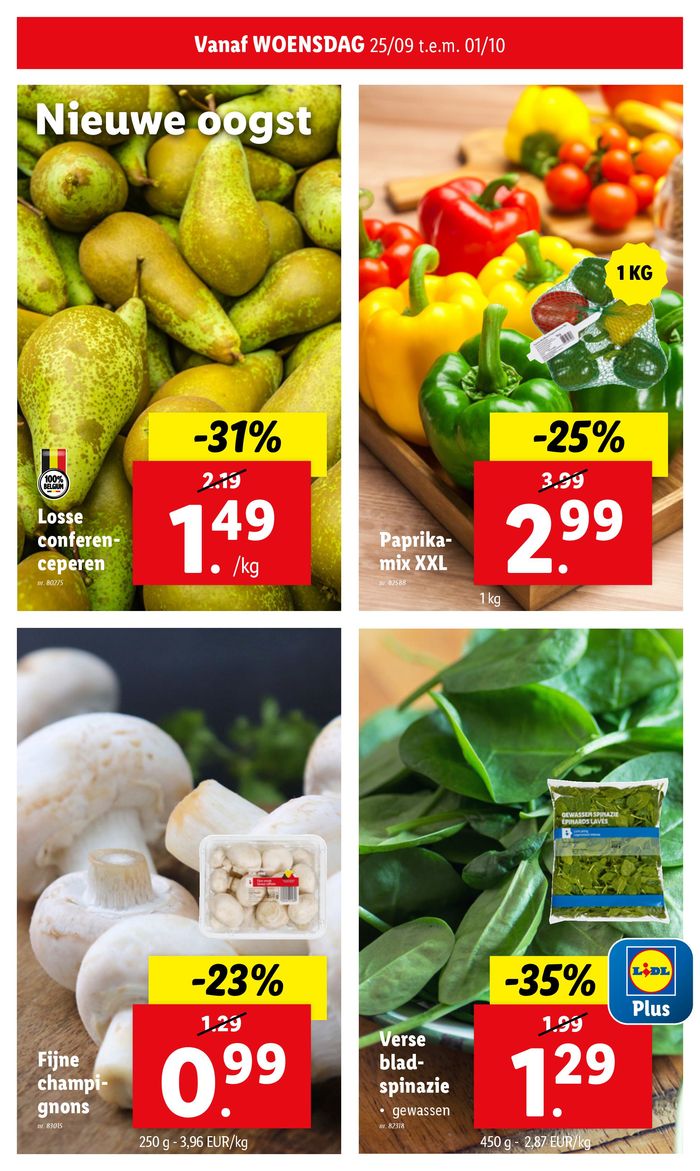 Catalogue Lidl à Stabroek | Folder Food | 25/9/2024 - 1/10/2024