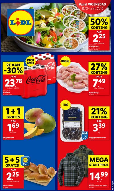 Catalogue Lidl à Bredene | Folder Food | 25/9/2024 - 1/10/2024