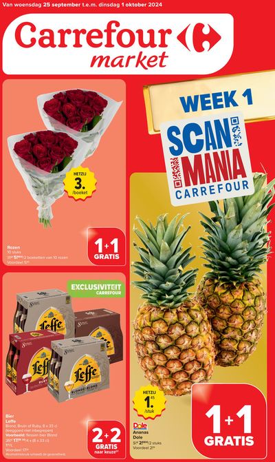 Promos de Supermarchés à Genappe | Scan Mania sur Carrefour Market | 25/9/2024 - 1/10/2024