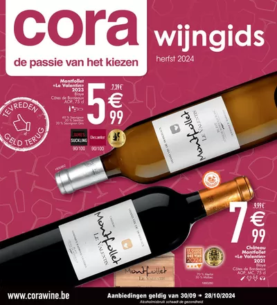 Catalogue Cora à Charleroi | De Herfst Wijngids | 27/9/2024 - 28/10/2024