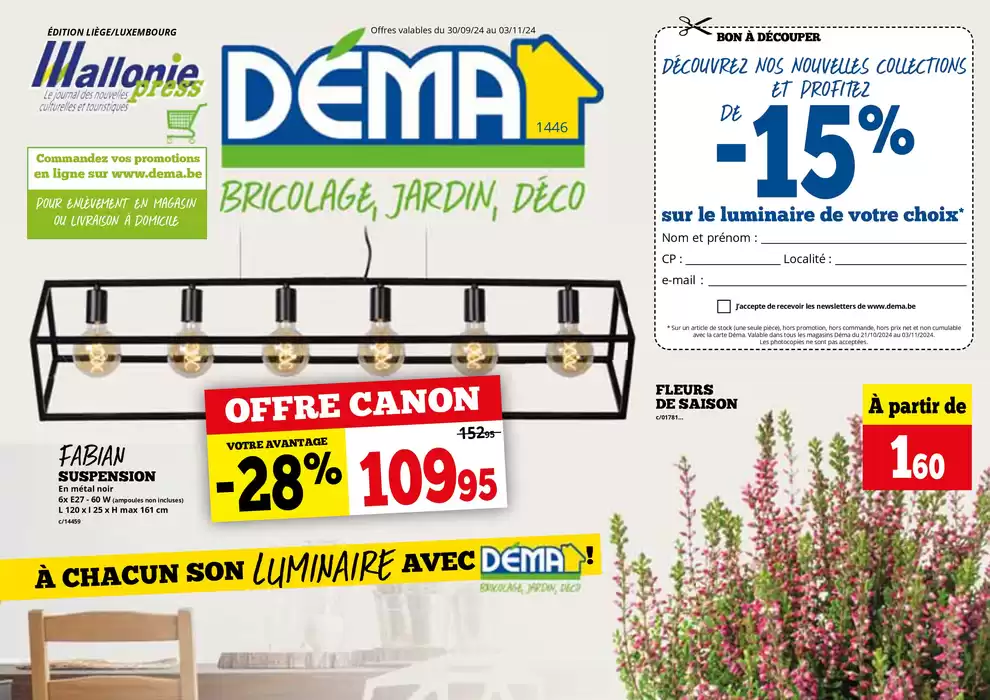 Catalogue Dema à Namur | Folder Dema | 1/10/2024 - 3/11/2024