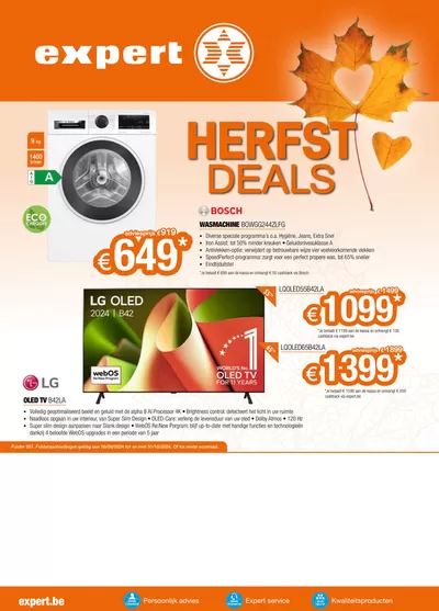 Promos de Électronique à Huy | Herfst Deal sur Expert | 1/10/2024 - 31/10/2024