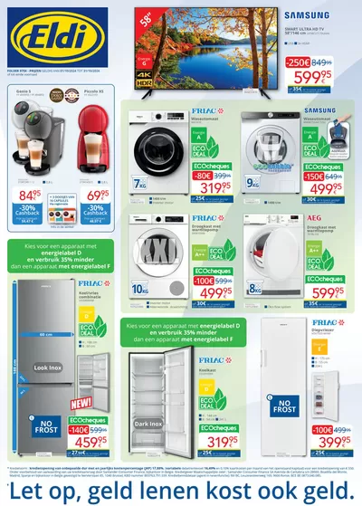 Promos de Électronique à Huy | Let Op, Geld Lenen Kost Ook Geld. sur Eldi | 2/10/2024 - 31/10/2024