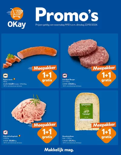 Promos de Supermarchés à Gent | Promo's sur OKay Supermarkt | 9/10/2024 - 22/10/2024