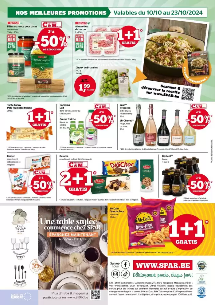 Catalogue SPAR à Charleroi | Votre Choix! | 10/10/2024 - 23/10/2024