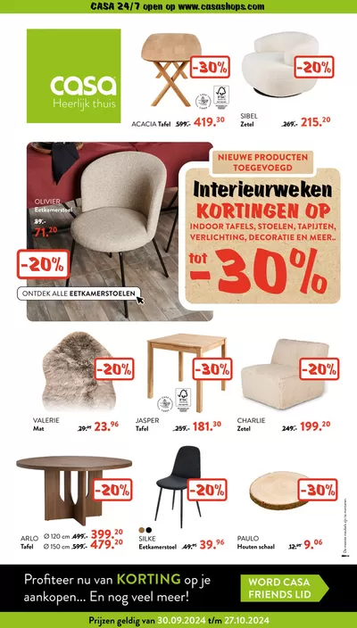 Catalogue Casa à Bruxelles | Kortingen Op -30% | 16/10/2024 - 27/10/2024