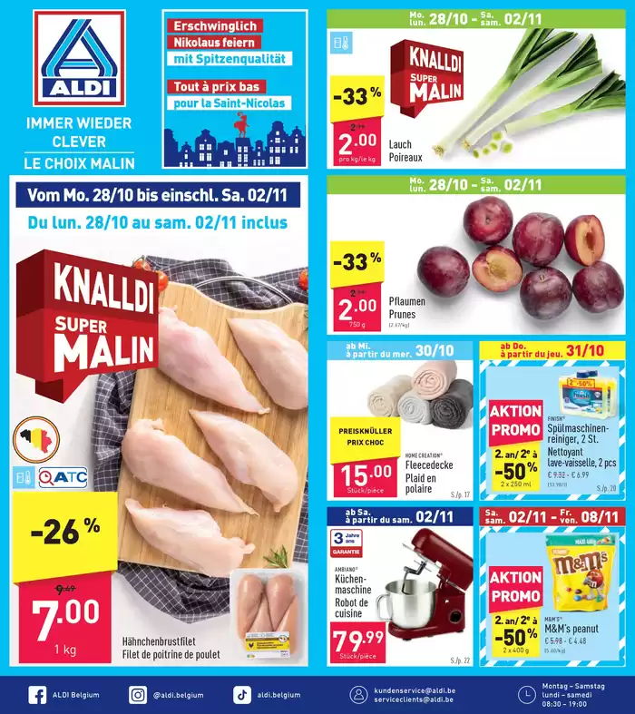 Catalogue Aldi à Anvers | Immer Wieder Clever Le Choix Malin | 28/10/2024 - 8/11/2024