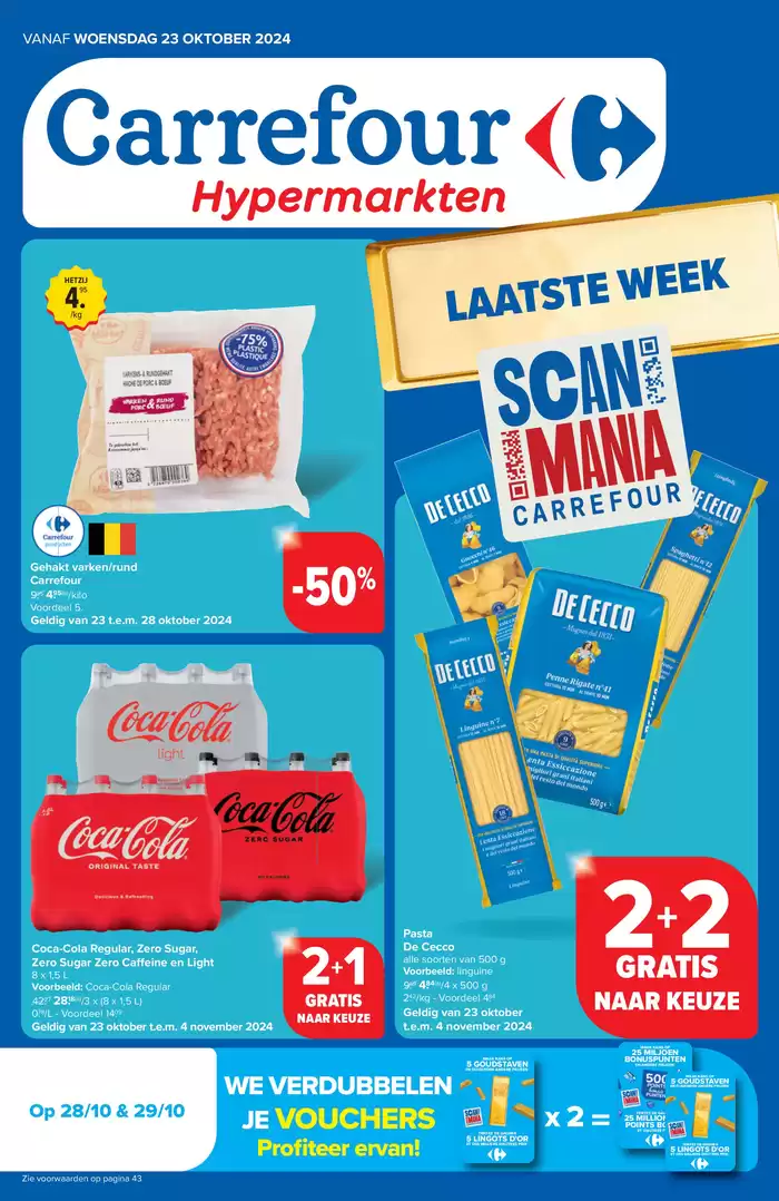 Catalogue Carrefour à Gent | Laatste Week | 23/10/2024 - 4/11/2024