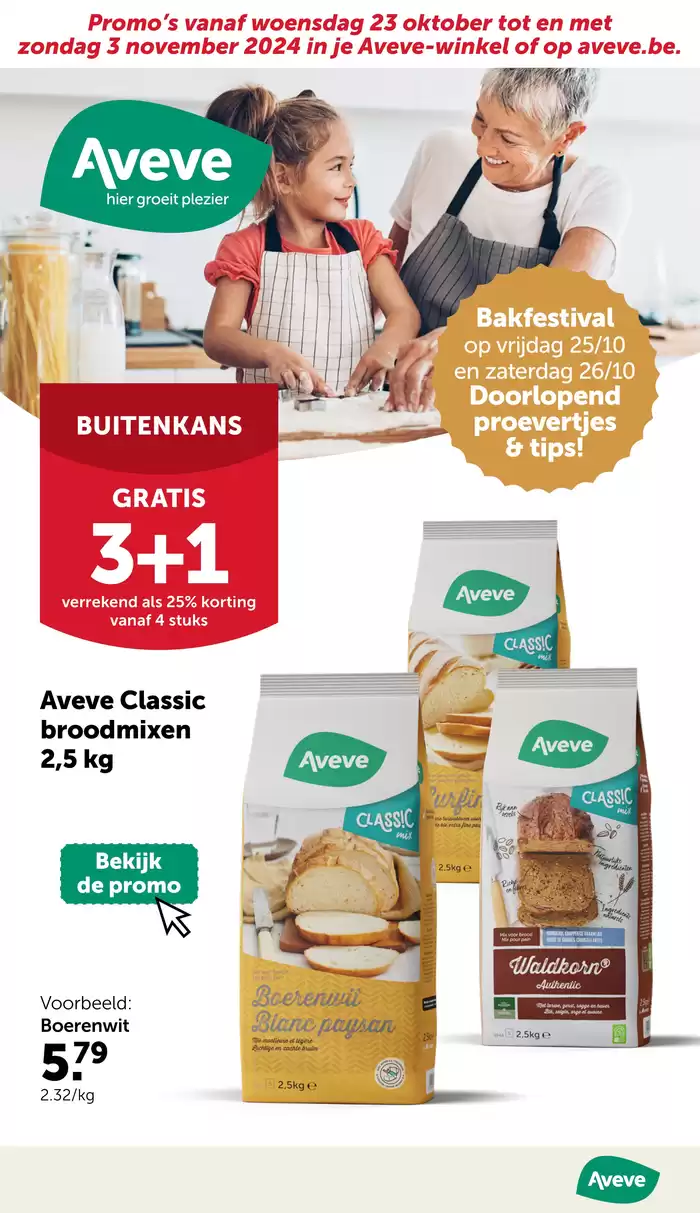 Catalogue AVEVE à Butgenbach | Bakfestival | 23/10/2024 - 3/11/2024