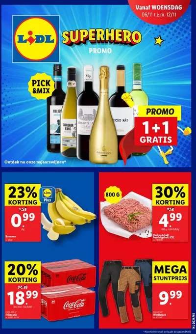 Promos de Supermarchés à Lo-Reninge | Superhero Promo sur Lidl | 6/11/2024 - 12/11/2024