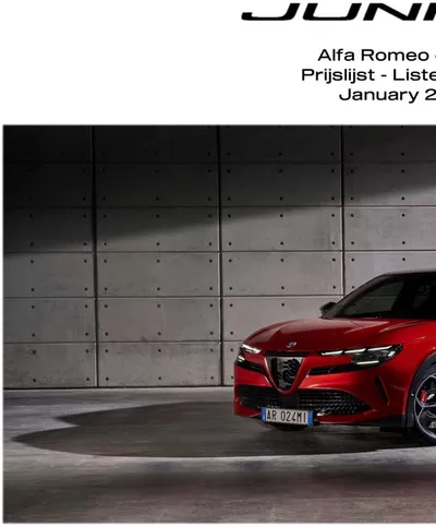 Catalogue Alfa Romeo | Junior Pricelist | 30/1/2025 - 31/3/2025