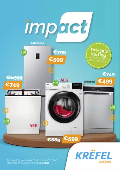 Promos de Électronique à Poperinge | Impact sur Krëfel | 3/3/2025 - 31/3/2025