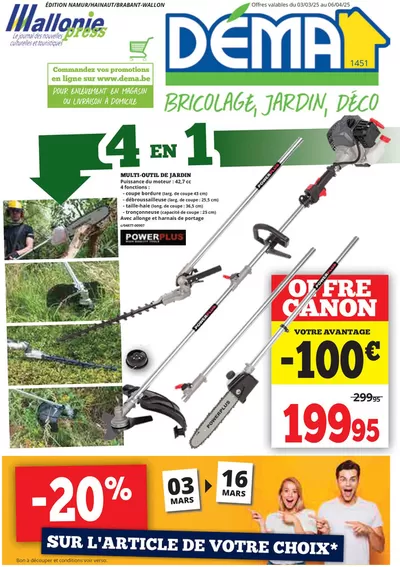 Promos de Bricolage et Jardin à Thuin | Bricolage, Jardin, Déco sur Dema | 3/3/2025 - 6/4/2025
