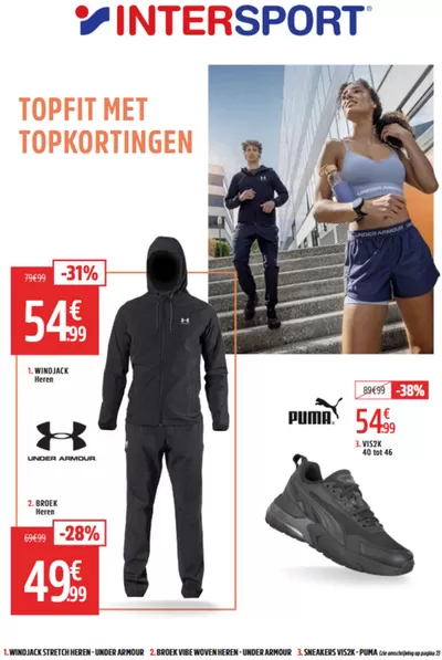 Promos de Sport à Tienen | Topfit Met Topkortingen sur Intersport | 4/3/2025 - 23/3/2025