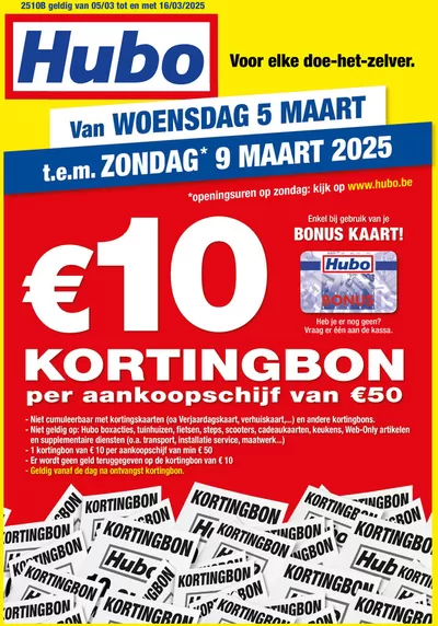 Catalogue Hubo à Maasmechelen | Folder | 5/3/2025 - 16/3/2025