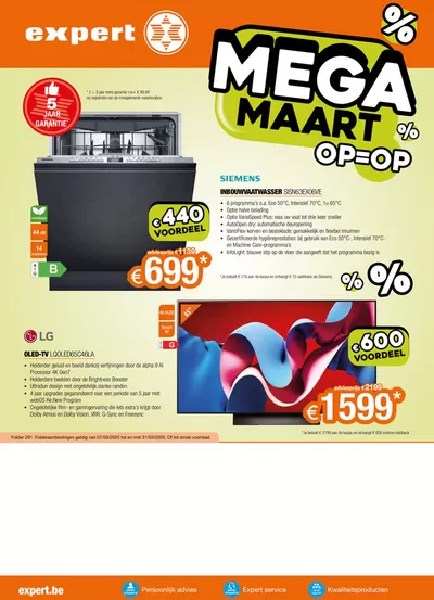 Promos de Électronique à Poperinge | Mega Maart sur Expert | 7/3/2025 - 31/3/2025