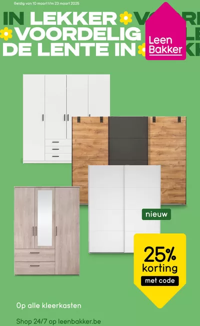 Promos de Meubles et Décoration à Audenarde | Week 11-12 sur Leen Bakker | 10/3/2025 - 23/3/2025