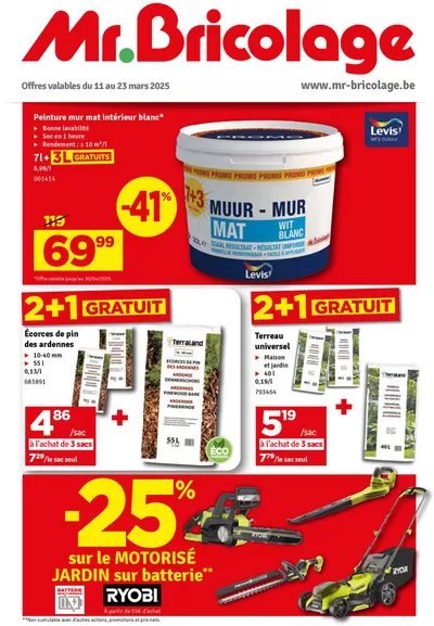 Promos de Bricolage et Jardin à Tienen | Folder sur Mr. Bricolage | 11/3/2025 - 23/3/2025