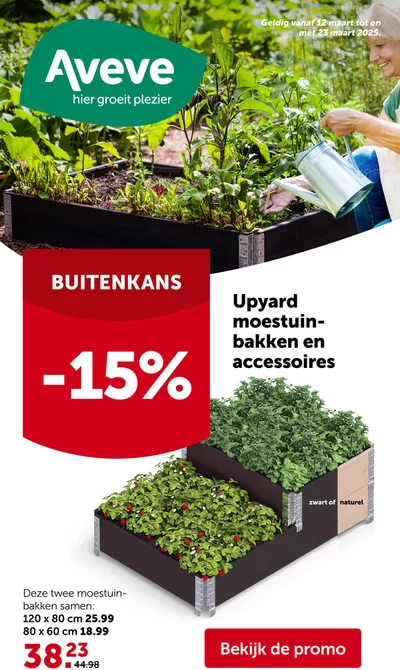 Promos de Bricolage et Jardin à Heist-op-den-Berg | Moestuin sur AVEVE | 12/3/2025 - 23/3/2025