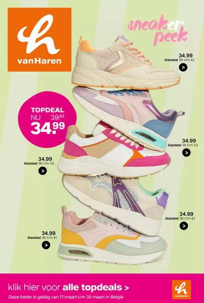 Promos de Vêtements, Chaussures et Accessoires à De Haan | Sneaker Peek sur Van Haren | 17/3/2025 - 30/3/2025