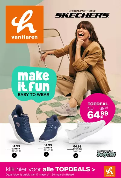 Promos de Vêtements, Chaussures et Accessoires à De Haan | Make It Fun sur Van Haren | 17/3/2025 - 30/3/2025