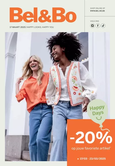 Promos de Vêtements, Chaussures et Accessoires à De Haan | Happy Days sur Bel&Bo | 17/3/2025 - 23/3/2025
