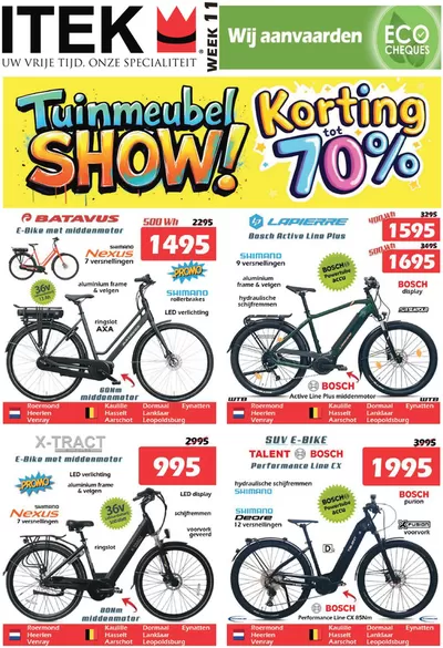 Promos de Bricolage et Jardin à Louvain | Nieuwsbrief 11 sur Itek | 20/3/2025 - 27/3/2025