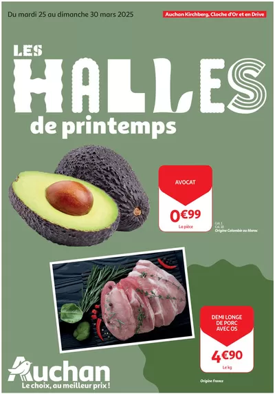 Catalogue Auchan | Les Halles De Printemps | 25/3/2025 - 30/3/2025