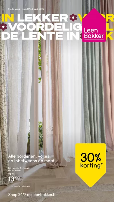 Promos de Meubles et Décoration à Mons | Week 13 sur Leen Bakker | 25/3/2025 - 6/4/2025