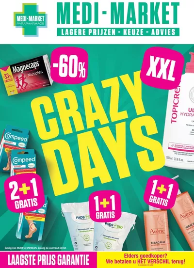 Promos de Parfumeries et Beauté à Mouscron | Crazy Days sur Medi-Market | 26/3/2025 - 26/6/2025